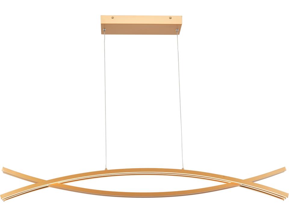 Wishbone Crossed Frame Pendant Modern Gold LED