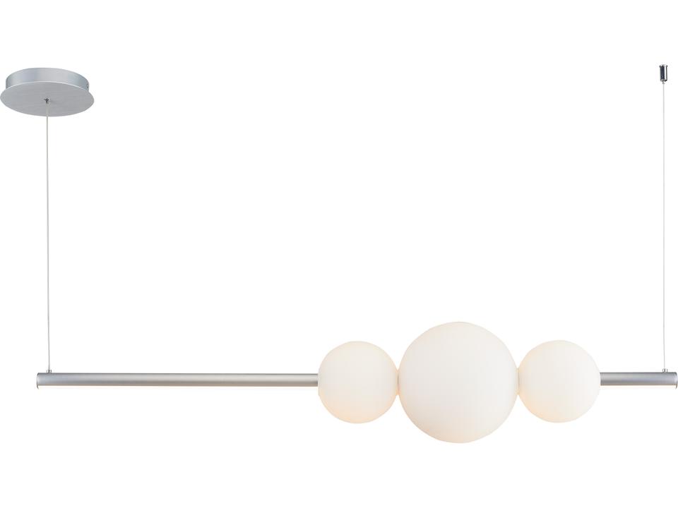 ORB Linear Pendant Light with 3 Opal Glass Orbs Modern