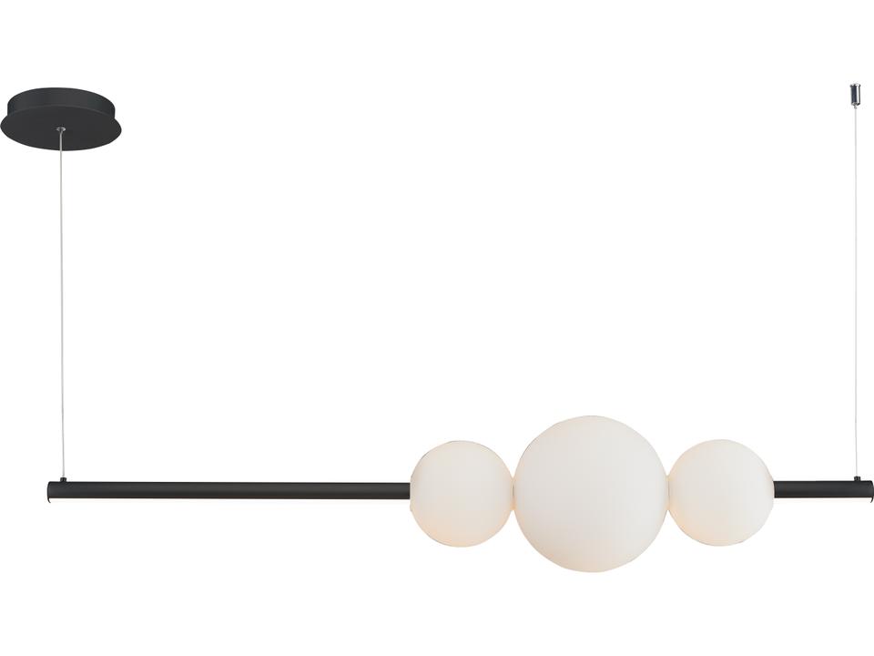 Lighting Orb Linear Pendant Light with 3 Opal Glass Orbs