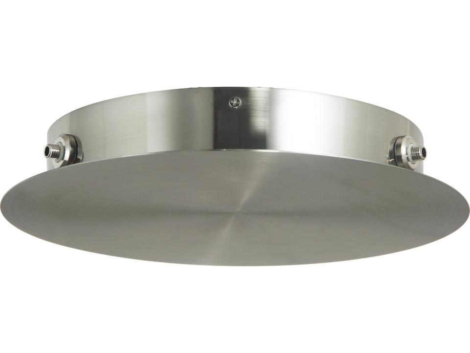 Uni-Jack Tri-Port Ceiling Light Canopy in Brushed Nickel