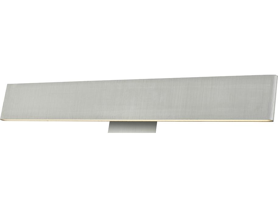 Slim 24-Inch LED Up-Down Vanity Wall Sconce in Brushed Aluminum