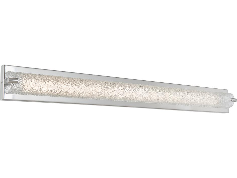 Lighting Veil 1-Light Curved Water Glass LED Vanity Light in Brushed Nickel