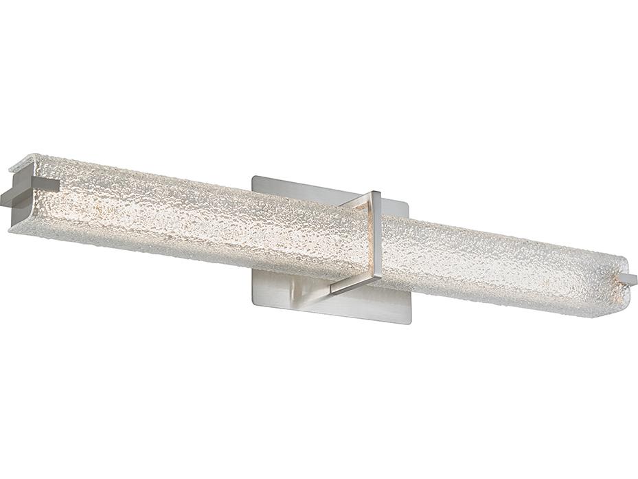 Squire LED Bath Vanity Sconce in Brushed Nickel with Water Glass