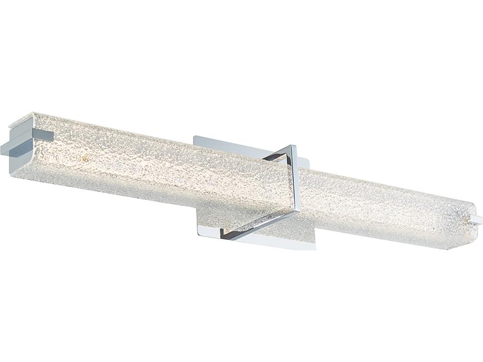 Lighting Squire 26-Inch 1-Light LED Bath Vanity Light in Chrome with Water Glass