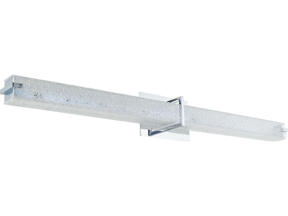 Squire Modern Chrome LED 38-Inch Bathroom Vanity Light with Water Glass