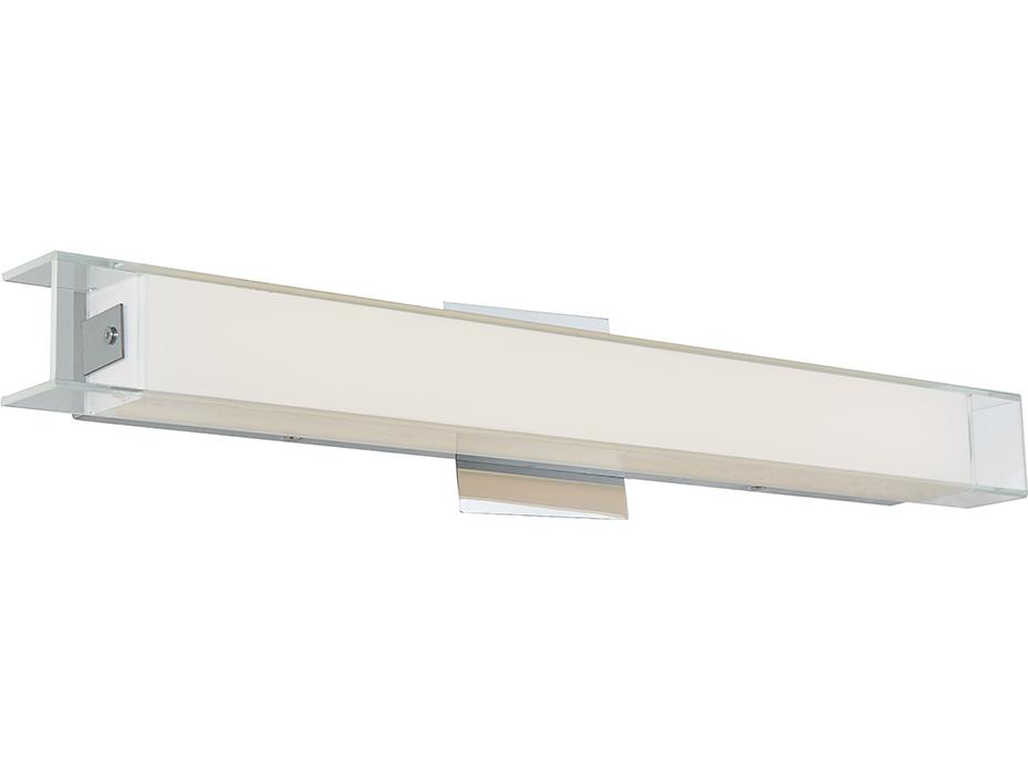 Mist LED Miter Glass Vanity Light in Chrome