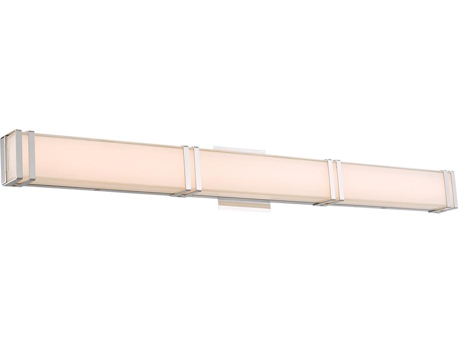 Lighting Cosmo 36-Inch LED Vanity Light in Chrome with Mitered Glass