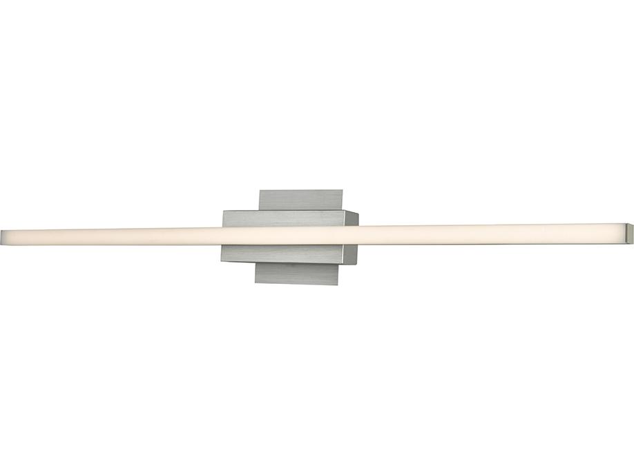 Foil LED 32-Inch Dimmable Vanity Light in Brushed Aluminum with White Diffuser