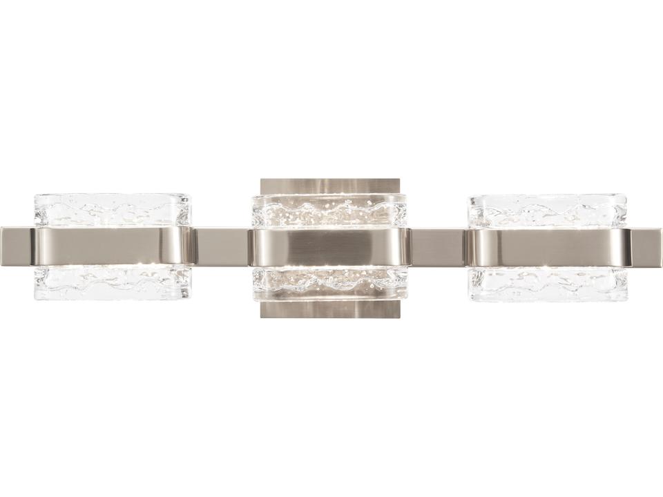 Lighting JoJo 3-Light LED Vanity Light with Movable Backplate in Brushed Nickel