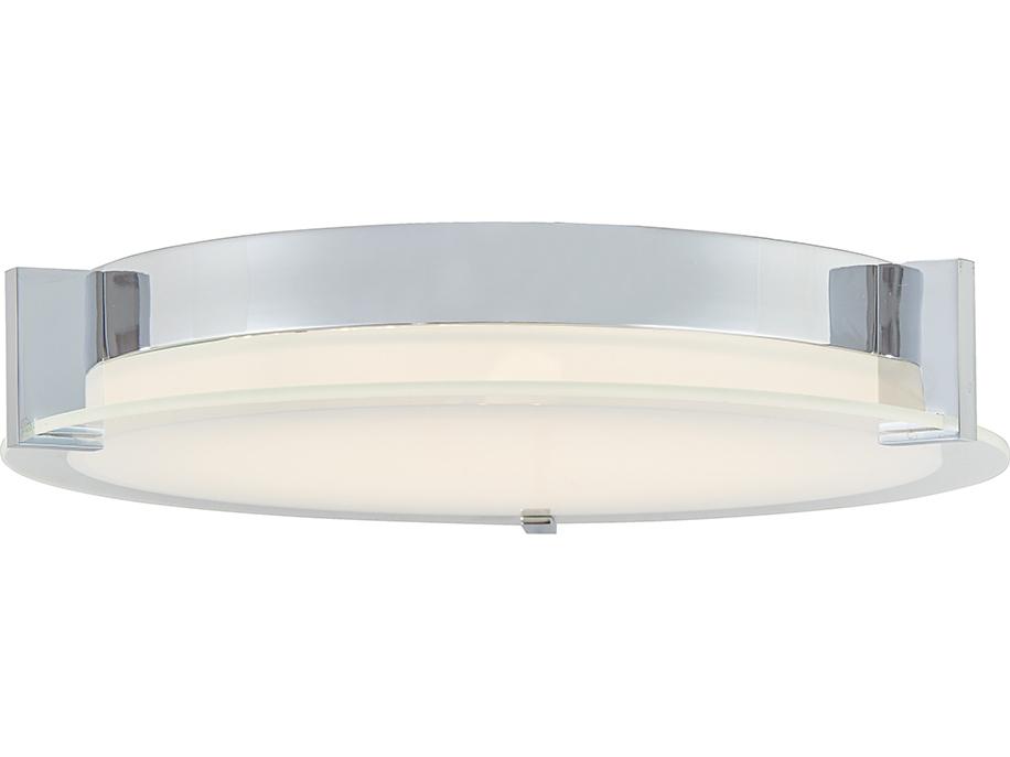 Matrix Round Glass Flush Mount Light Modern Chrome