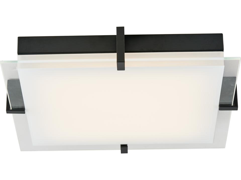 Lighting Matrix Square LED Flush Mount Light in Black