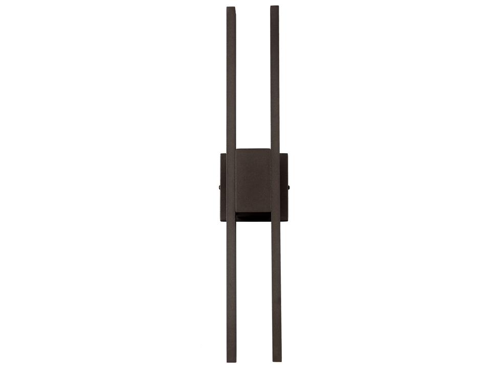 Slate 2-Light 28-Inch Outdoor LED Wall Light in Matte Black