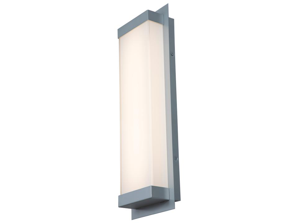 Atom 1-Light Outdoor LED Wall Light in Silica