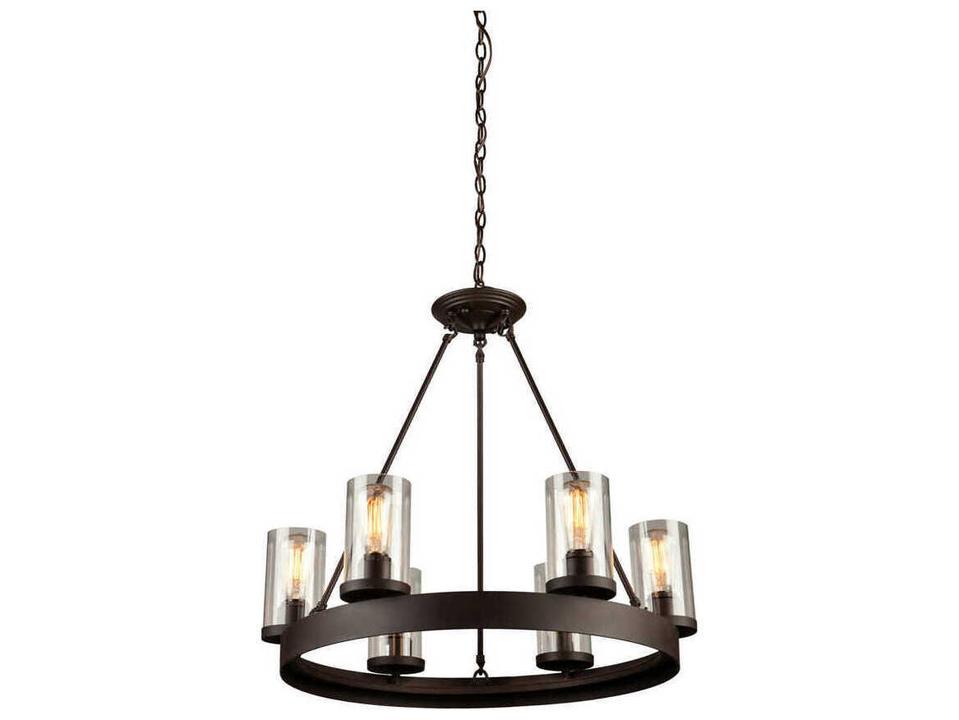 6-Light Menlo Park Chandelier in Oil Rubbed Bronze