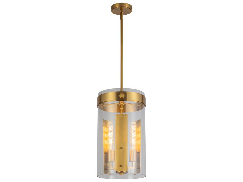 Dahlia 3-Light Pendant Light in Brushed Brass