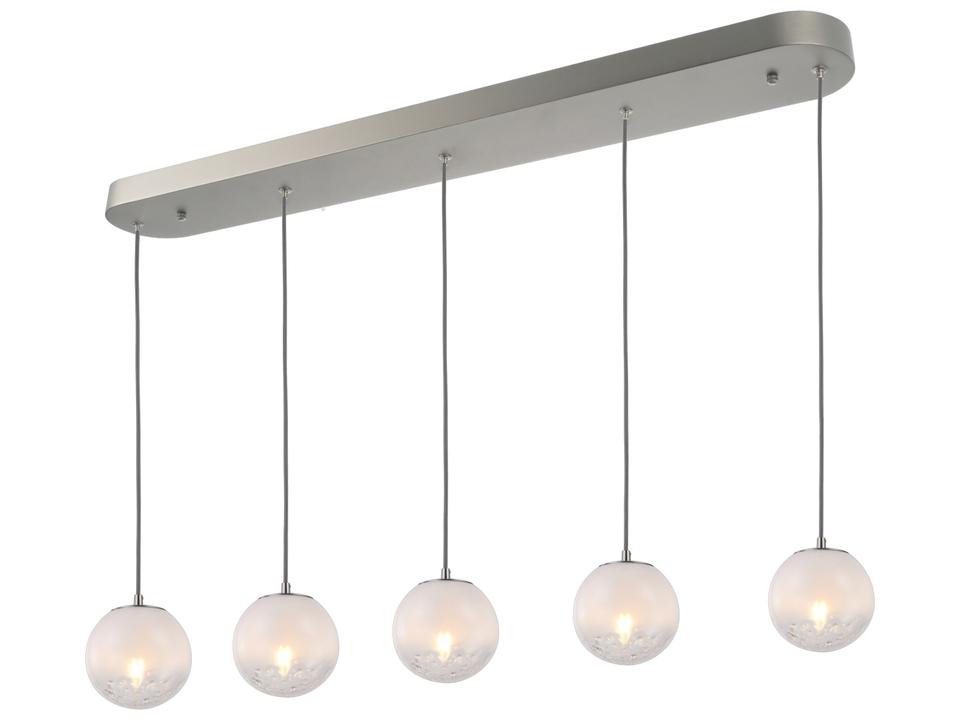 Moonlight 5-Light Linear Pendant Light in Satin Nickel