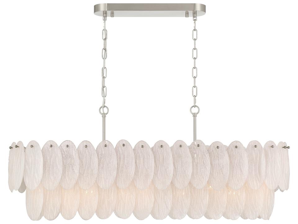 Serena 9-Light Island Chandelier in Satin Nickel
