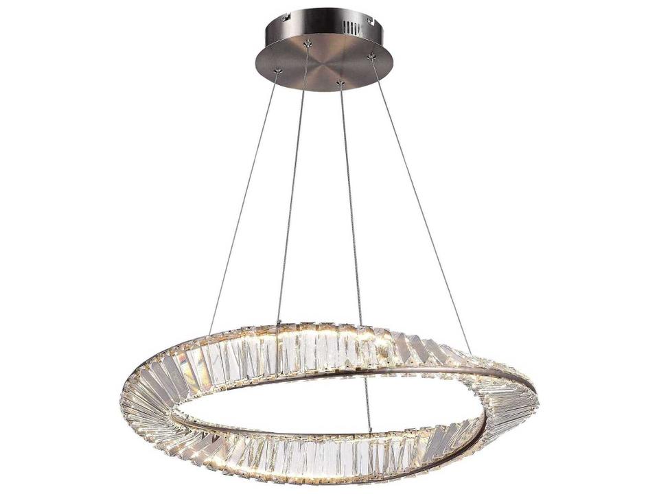 Stella 24-Inch Integrated LED Ring Pendant Light in Satin Nickel