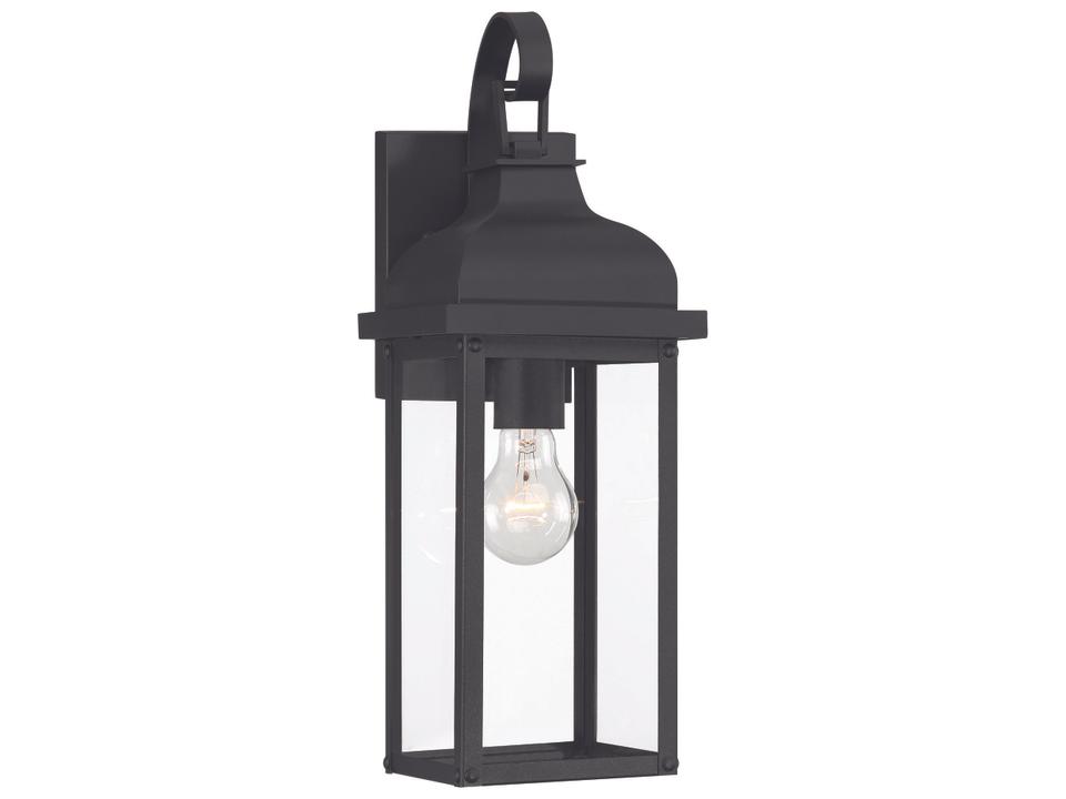 Madrid 1-Light Outdoor Wall Light in Black