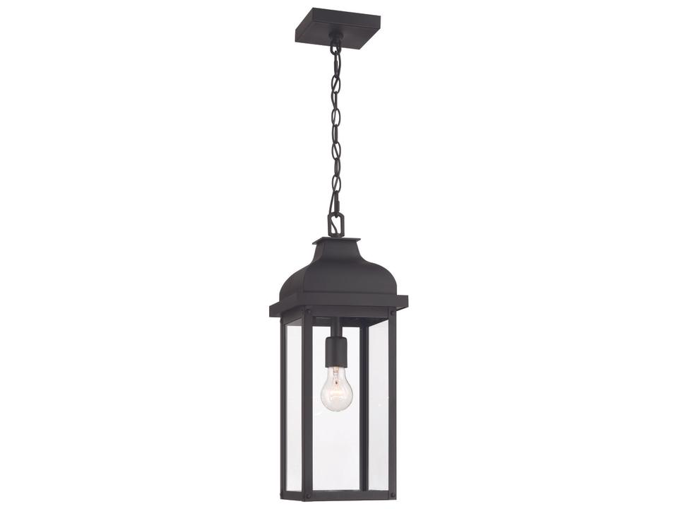 Madrid 1-Light Outdoor Hanging Light in Black