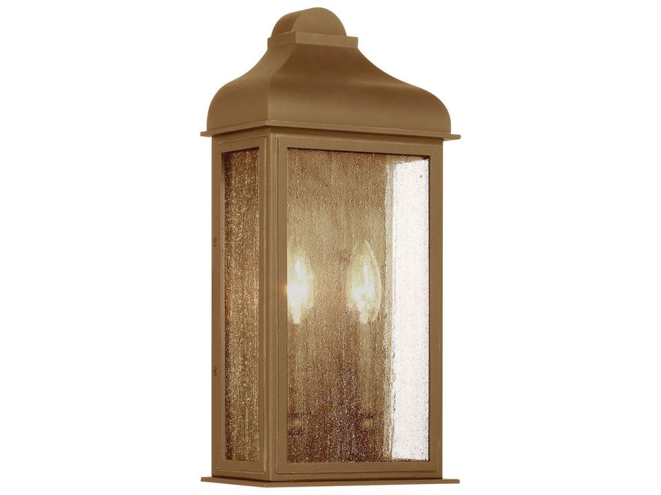 Madrid 2-Light Outdoor Wall Sconce in Weathered Brass