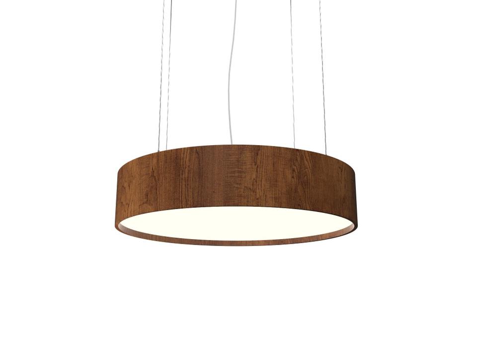 Cylindrical Brown LED Drum Pendant