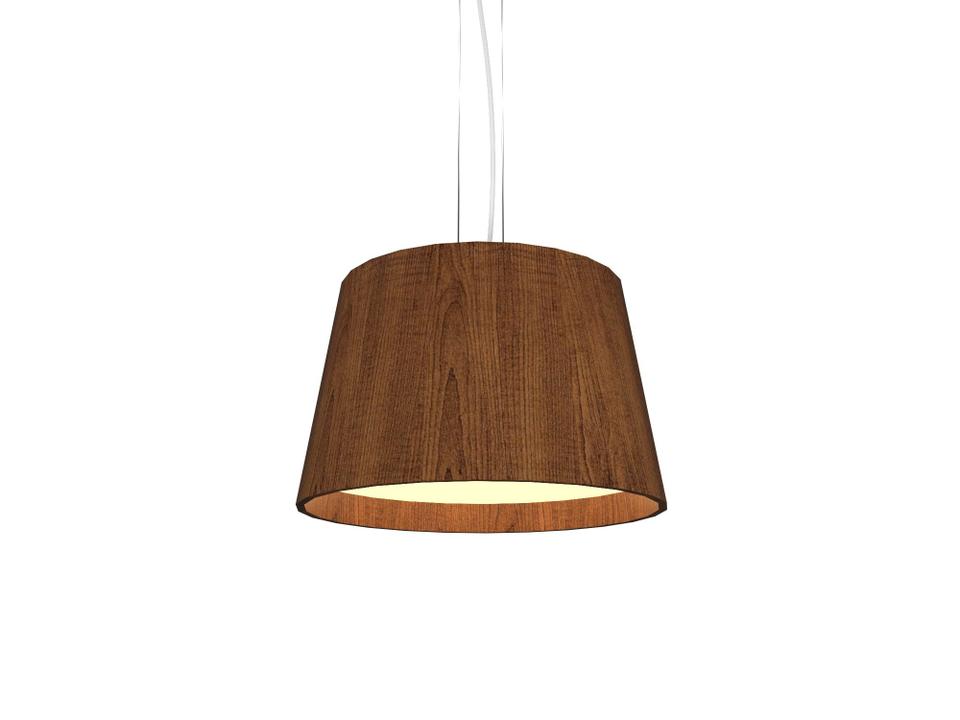 Conical Brown LED Drum Pendant