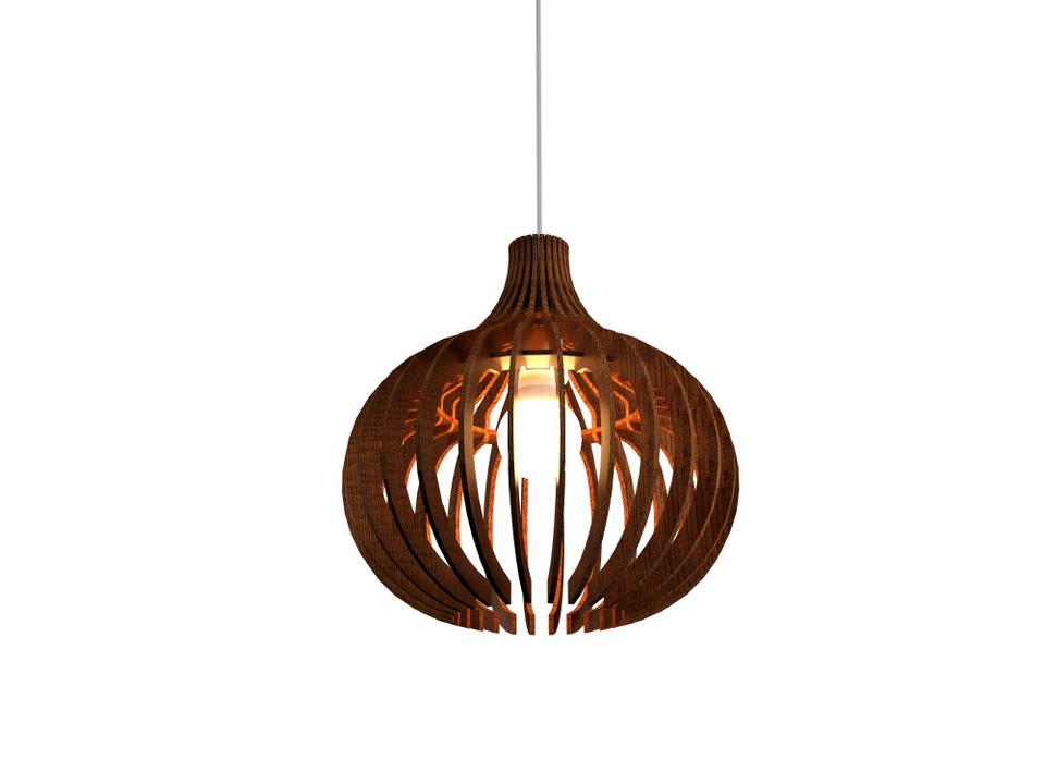 Stecche Di Legno Brown Globe Mini Pendant