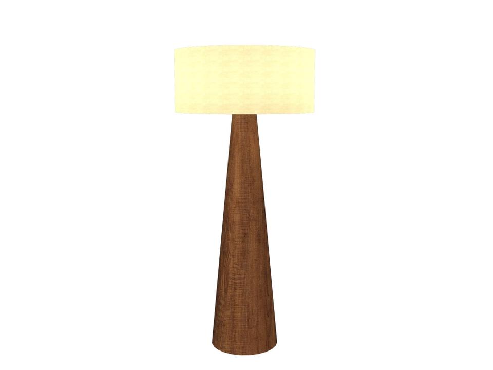 Conical Brown Floor Lamp