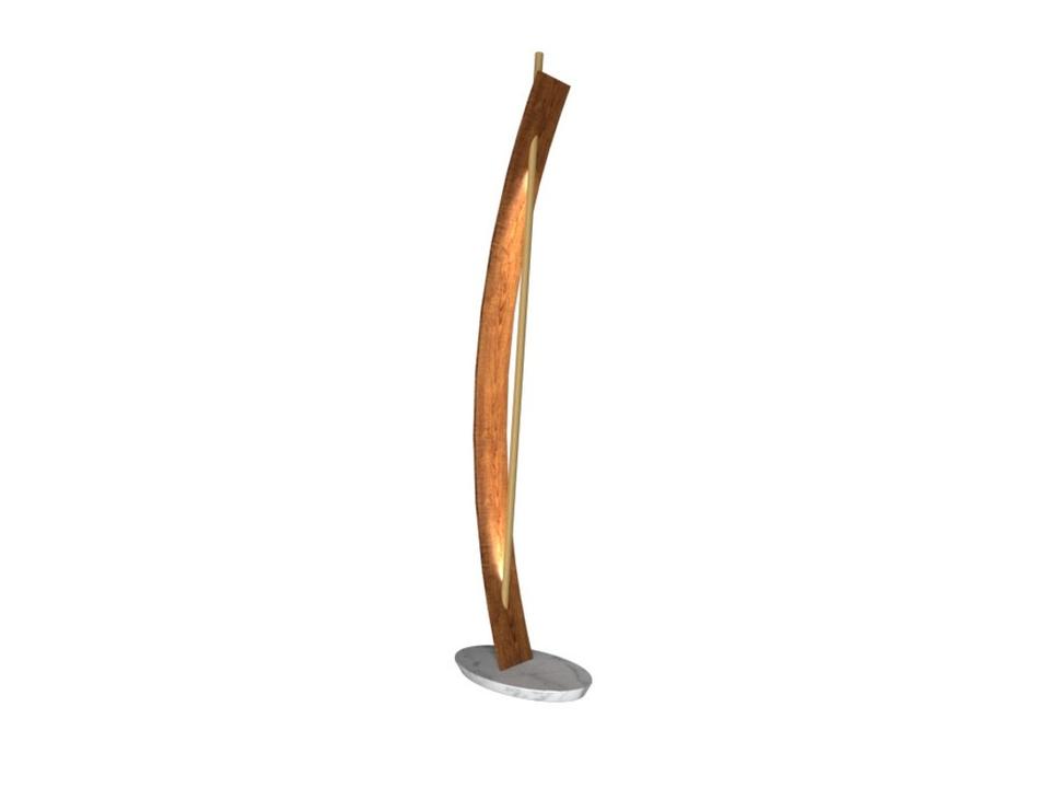 Clean Brown LED Floor Lamp