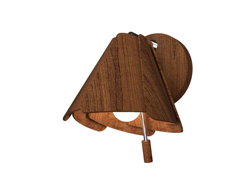 Fuchsia Wood Wall Sconce