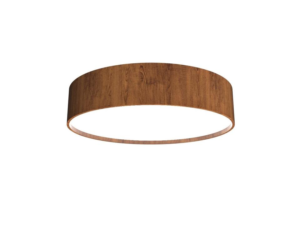 Cylindrical Brown LED Drum Semi Flush Mount
