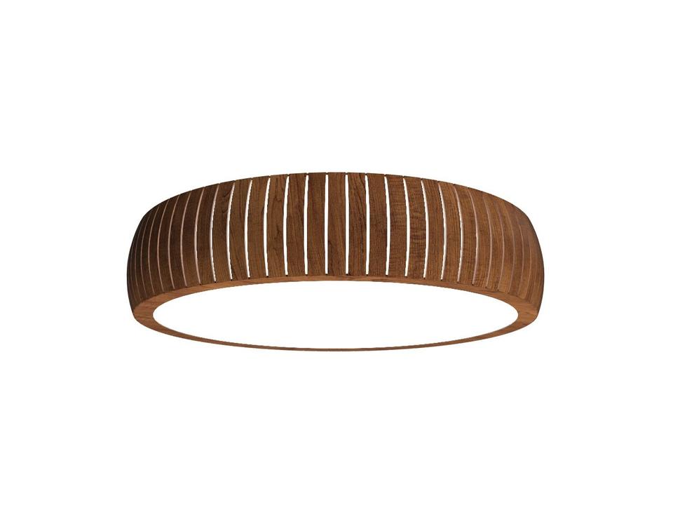 Barrel Brown LED Drum Flush Mount