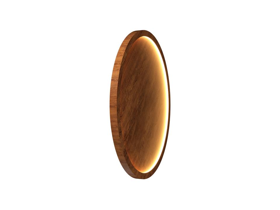 Naia Wood LED Round Flush Mount