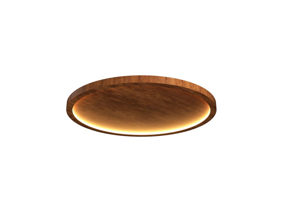 Naia Brown LED Round Semi Flush Mount