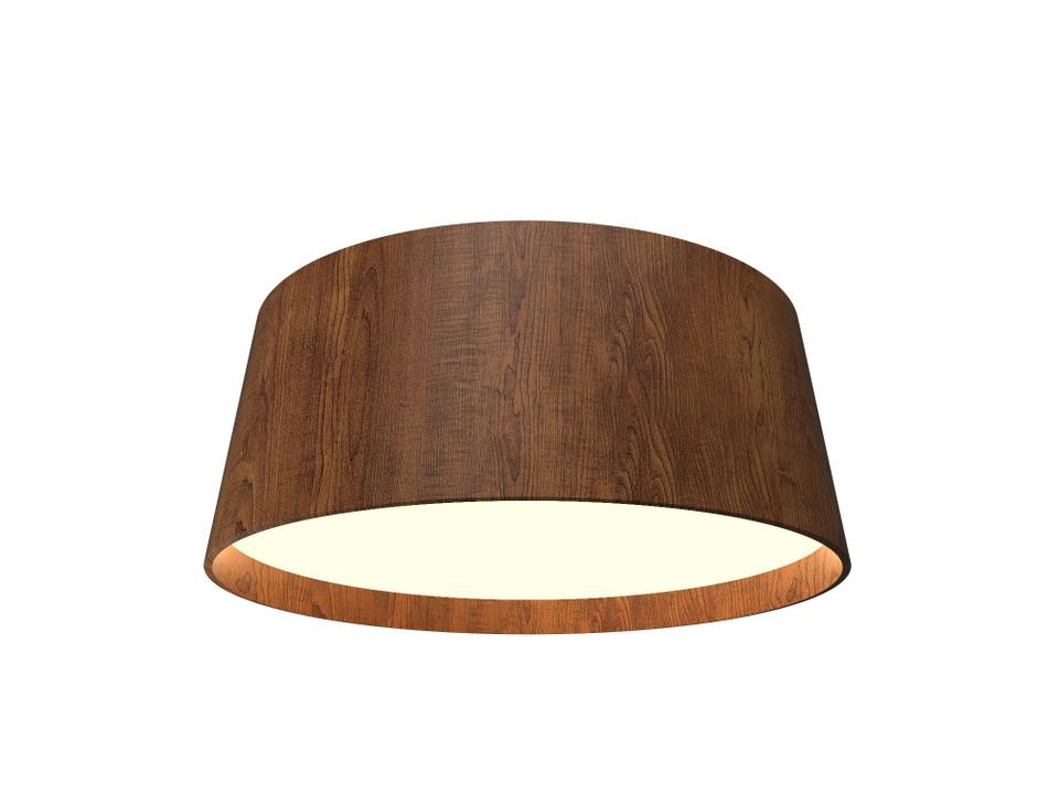 Conical Brown LED Drum Flush Mount