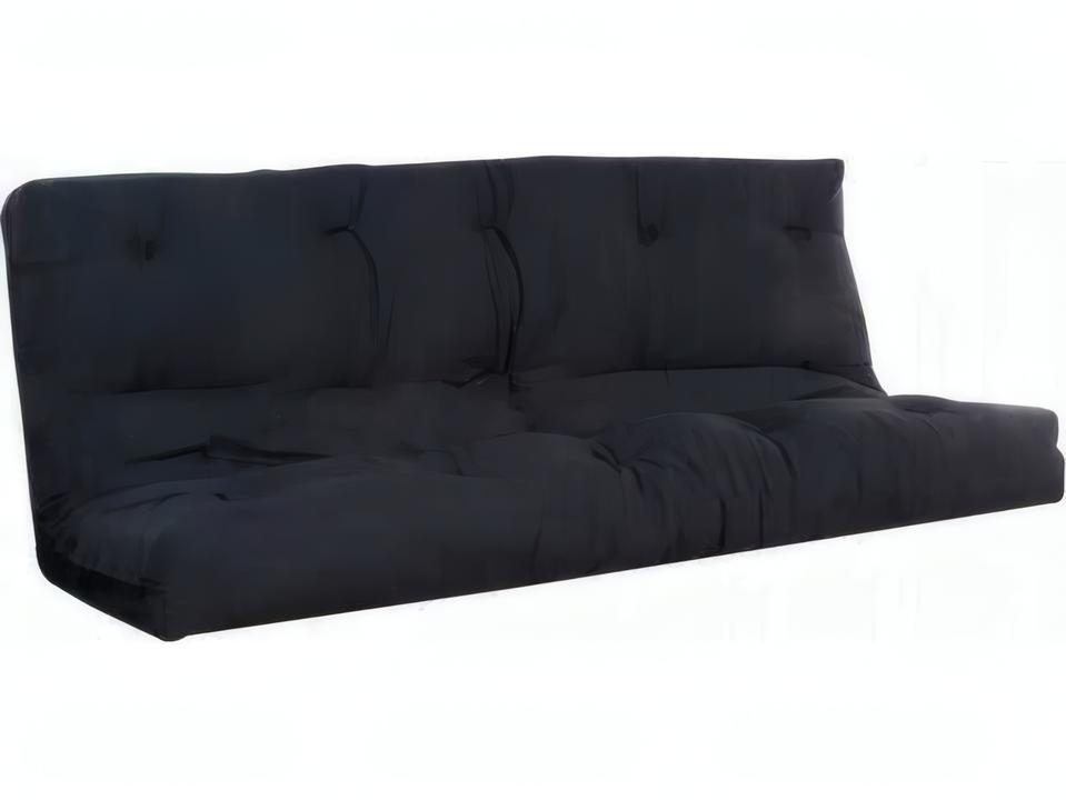 Nabila Full Futon Mattress in Black Poplin Fabric