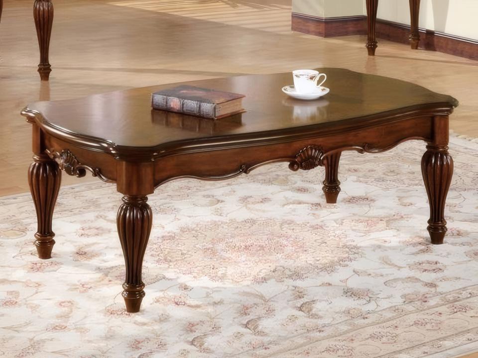 Dreena Rectangle Coffee Table Wood Cherry Finish