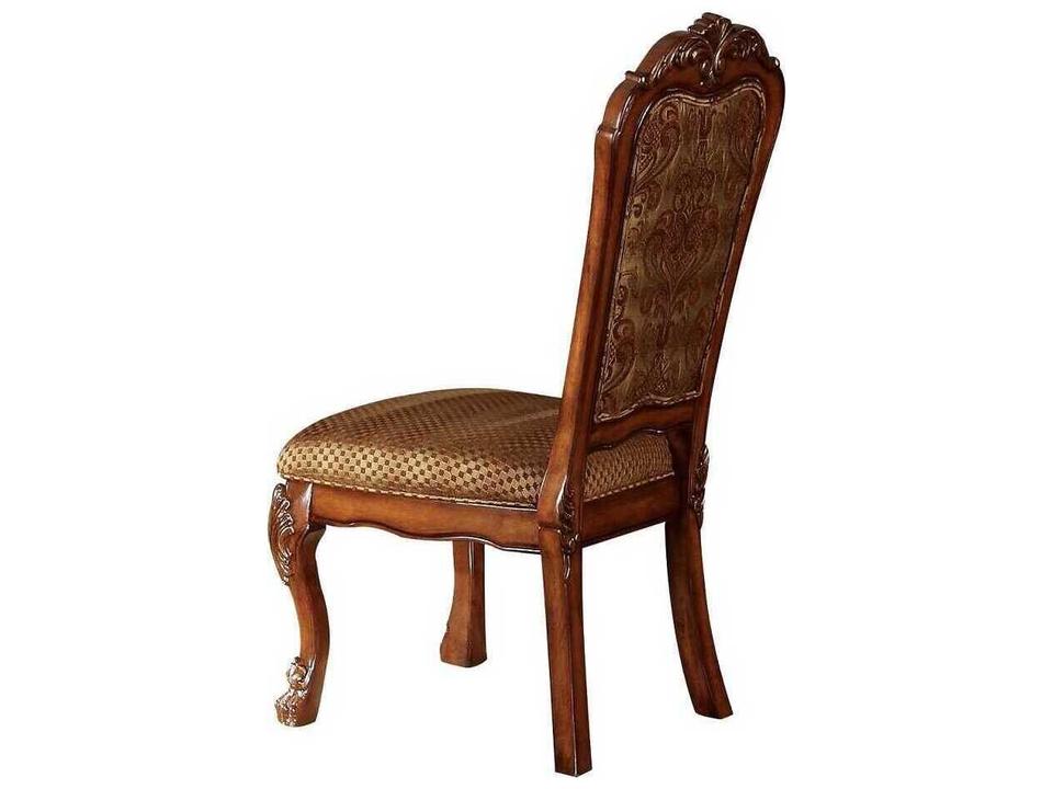 Dresden Poplar Wood Cherry Upholstered Armless Dining Chair Set of 2
