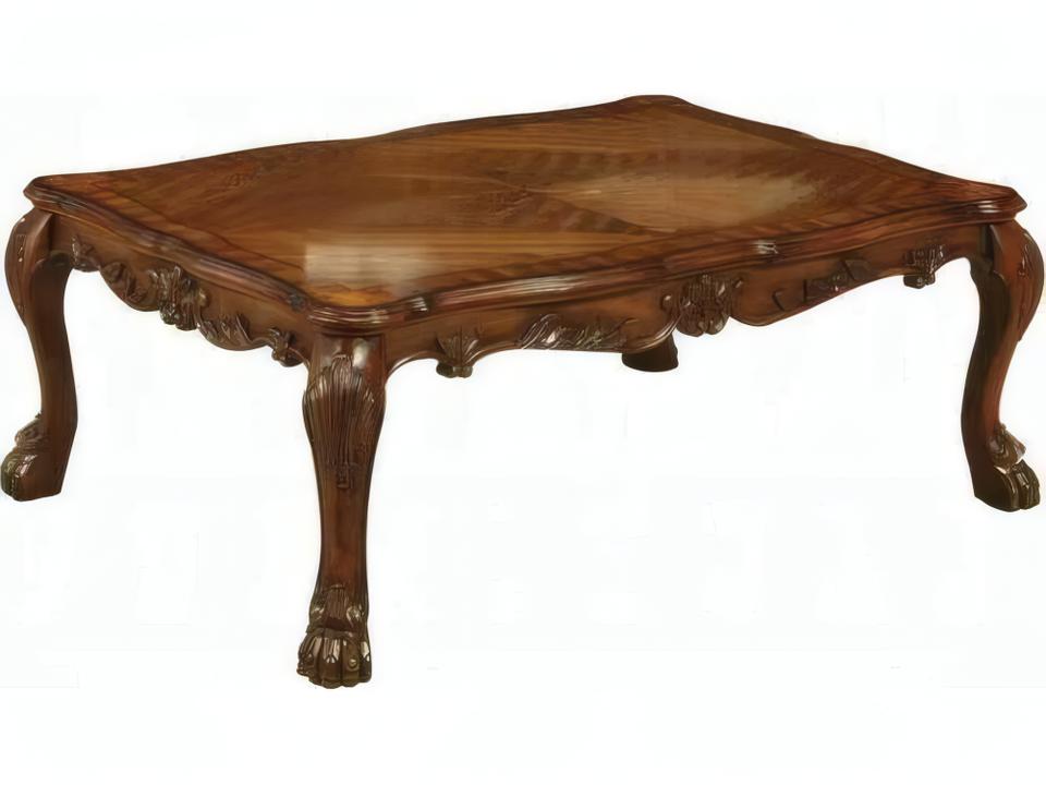 Dresden Rectangular Coffee Table in Cherry Oak with Carved Details