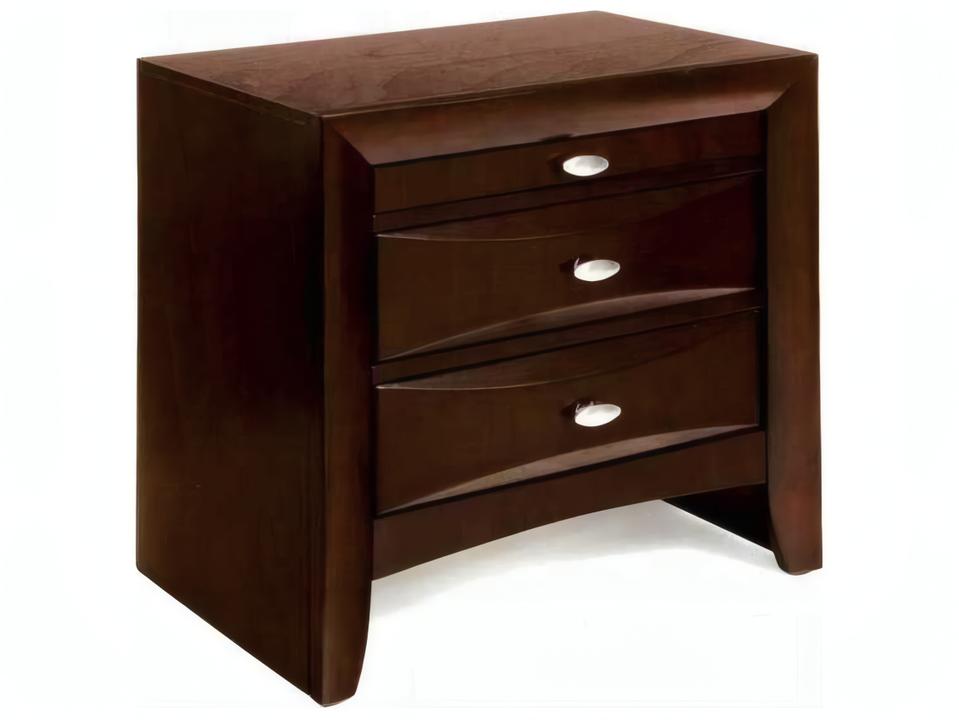Ireland Espresso Nightstand with Pull-Out Tray