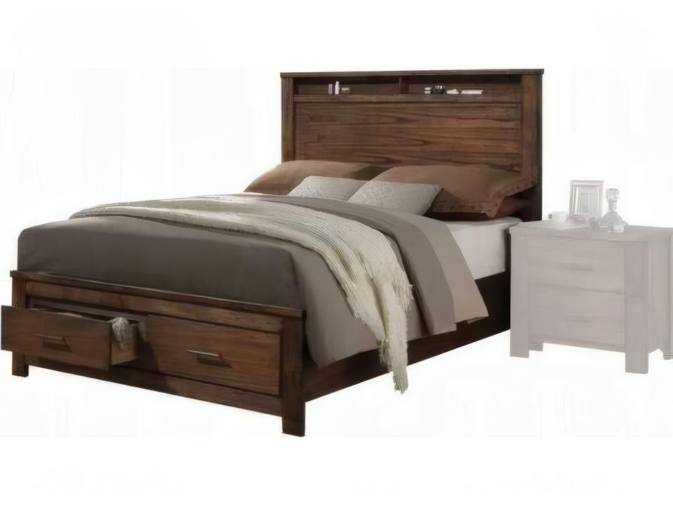 Merrilee King Panel Storage Bed in Oak