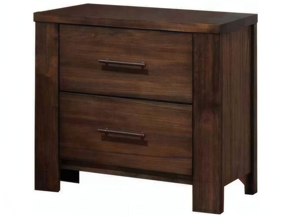 Merrilee 2-Drawer Nightstand in Oak