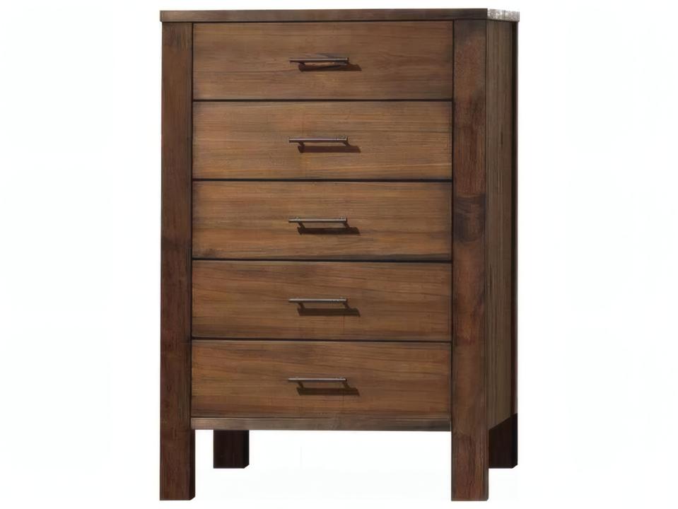 Merrilee 5-Drawer Chest in Oak Finish