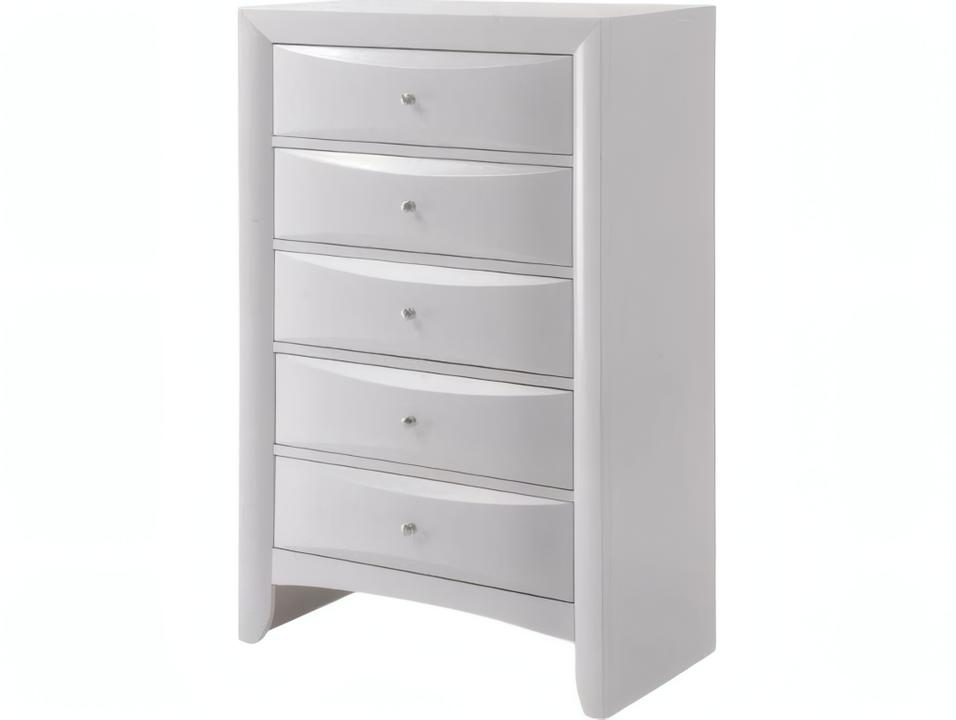 Ireland 5-Drawer Chest in White Finish