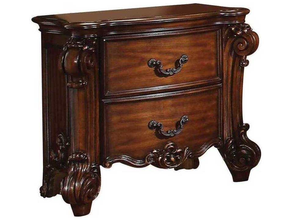 Vendome 2-Drawers Poplar Wood Nightstand