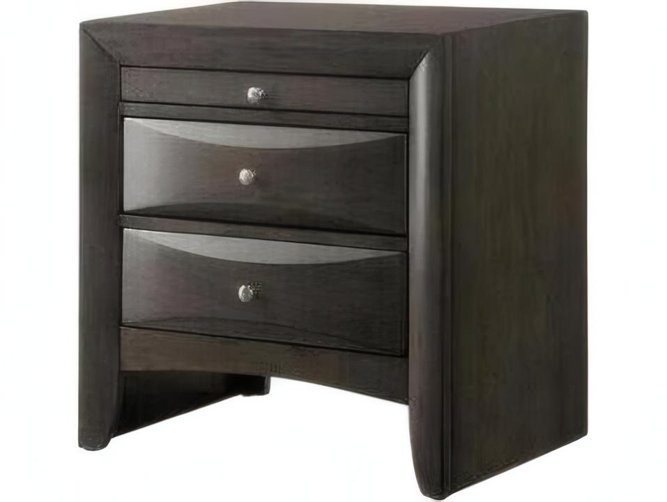 Ireland 2-Drawer Nightstand with Pull-Out Tray in Gray Oak
