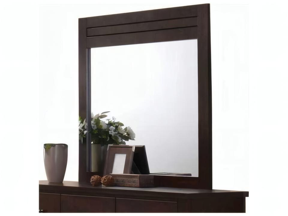 Panang Rectangular Mirror in Mahogany Finish