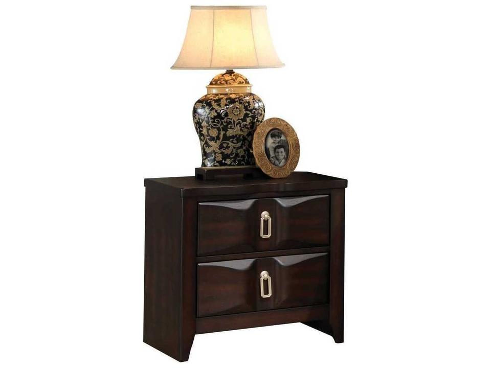 Lancaster 2-Drawers Brown Plywood Nightstand