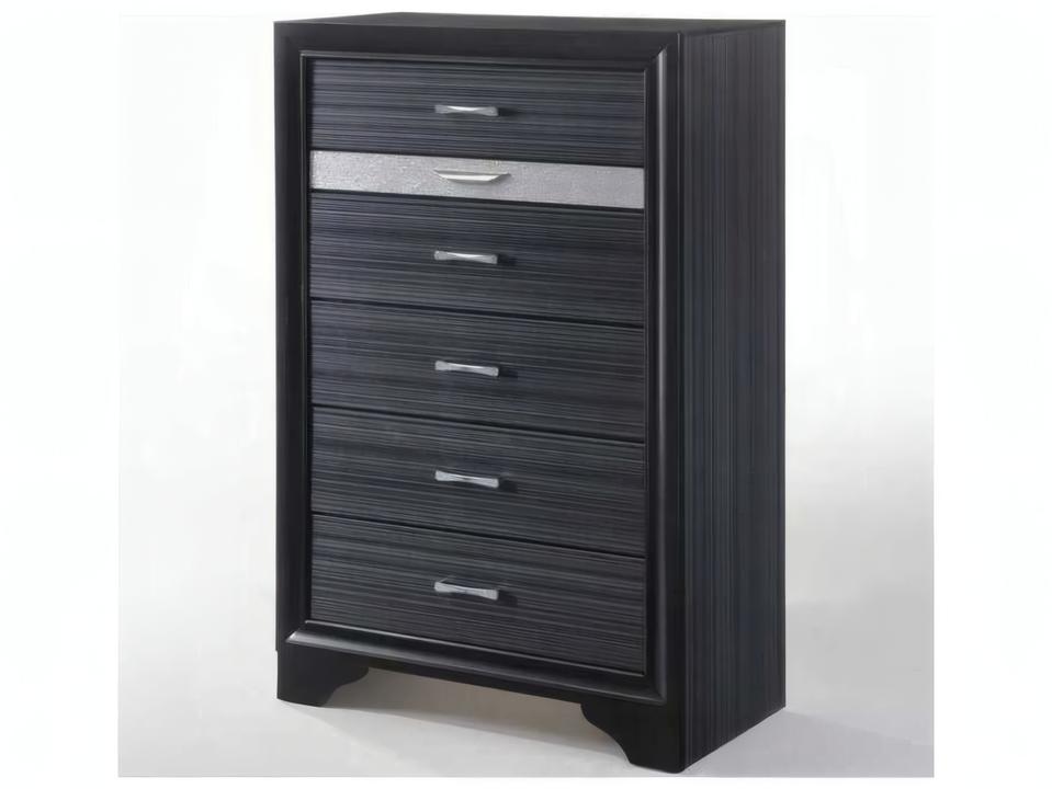 Naima 6-Drawer Chest in Black Finish